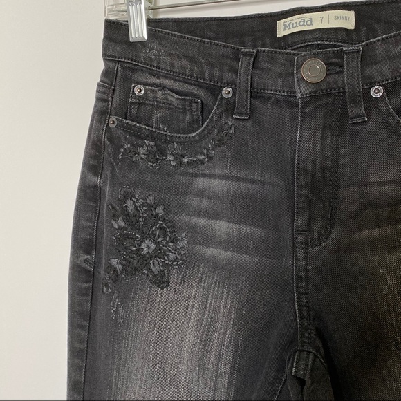 Mudd 7 Skinny grey and black embellishment jean - Picture 8 of 8